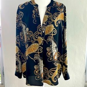 Guess by Marciano Medium Long Sleeves Paisley Blouse